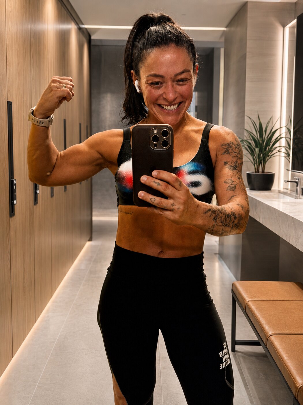 Paloma Priebe em roupa de treino